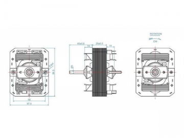 Motor de pólo sombreado YJF6825