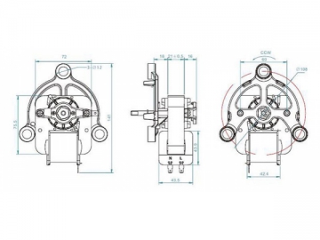 Motor de pólo sombreado YJF7221