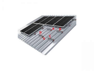 Sistema de montagem de energia solar para telha trapezoidal