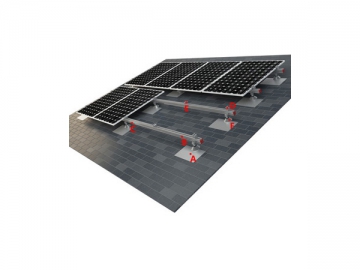 Sistema de montagem de energia solar para telhado inclinado