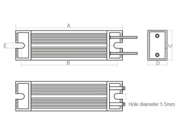 Resistor de caixa de alumínio