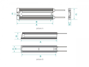 Resistor de alumínio fundido