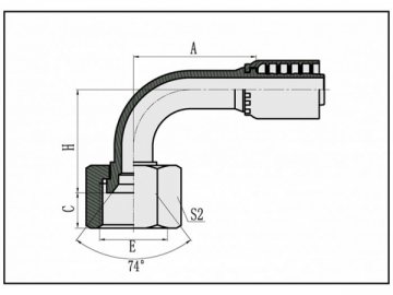 Assento cônico 74°com rosca métrica GB