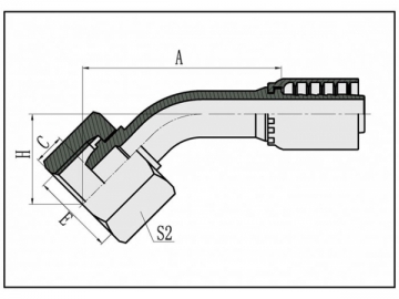 Conector fêmea métrico multi-vedante