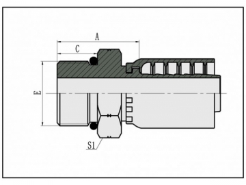 Adaptador macho O-Ring SAE