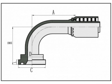 Flange para mangueira SAE 3000PSI