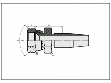 Assento cônico 90°  fêmea SAE 27818D-R5