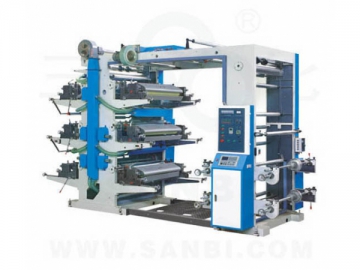 Máquina de impressão flexográfica de 6 cores